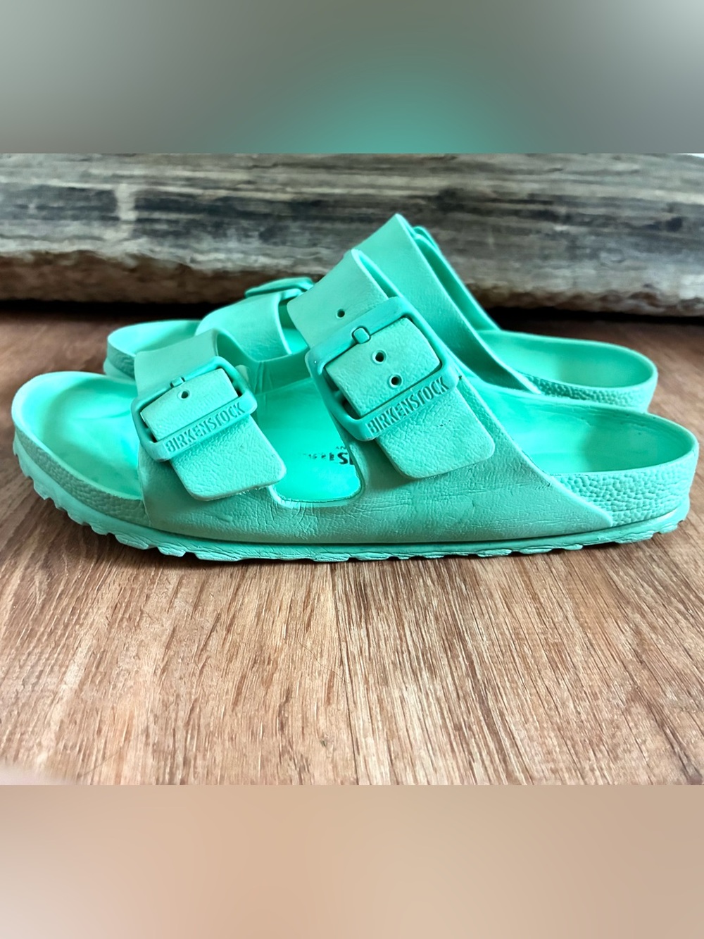 Birkenstock Arizona EVA Sandals Green Waterproof Women’s 38 Lightweight - Picture 5 of 8